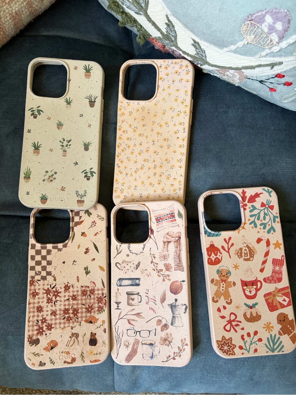 Lot of Eco-Friendly Beige Floral & Pattern iPhone Case - Pela Cases